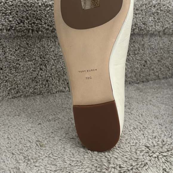 Tory Burch cream ‘Georgia’ leather ballet flats Size 10 - Picture 7 of 12